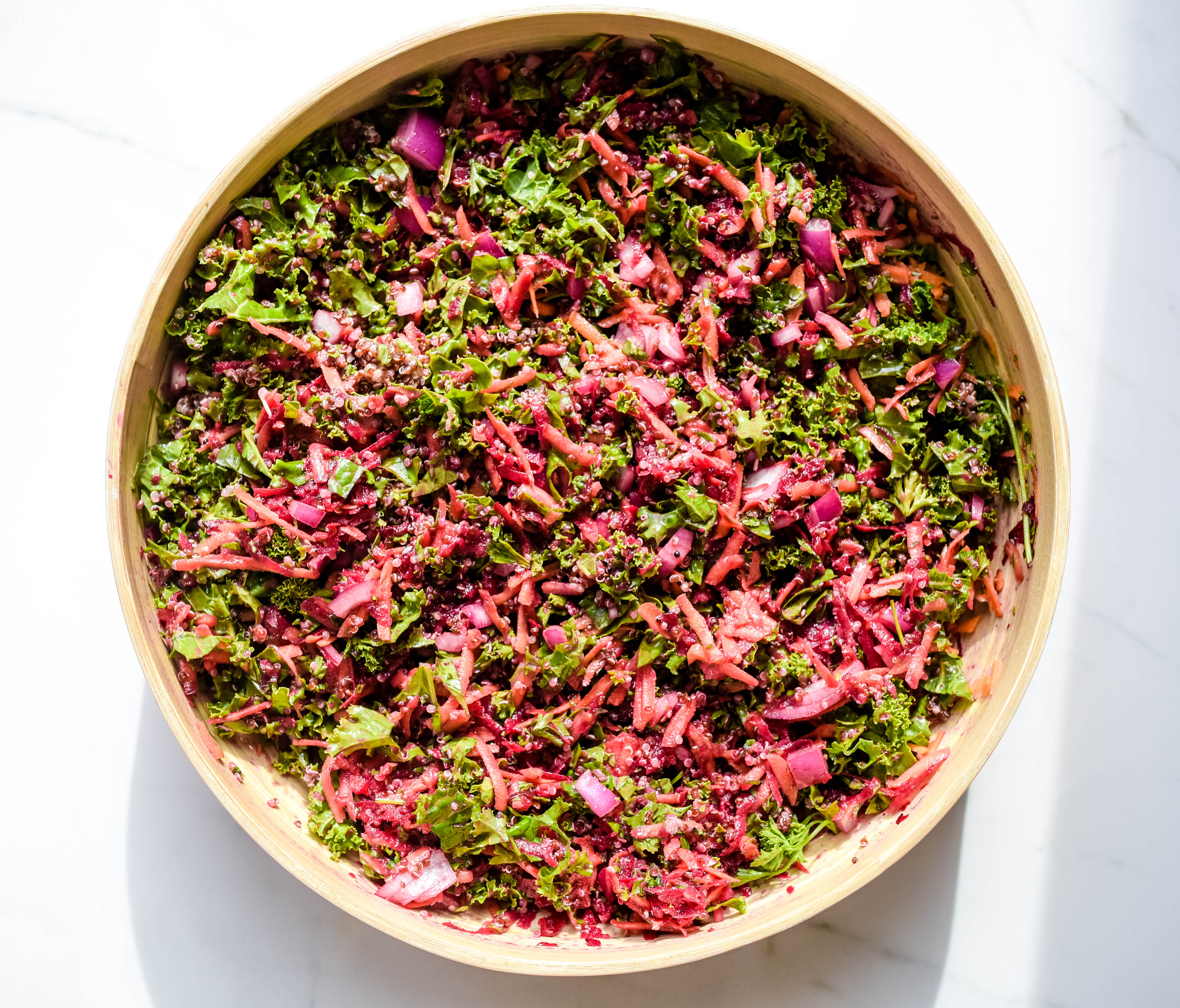 SHREDDED BEET, CARROT AND KALE SALAD