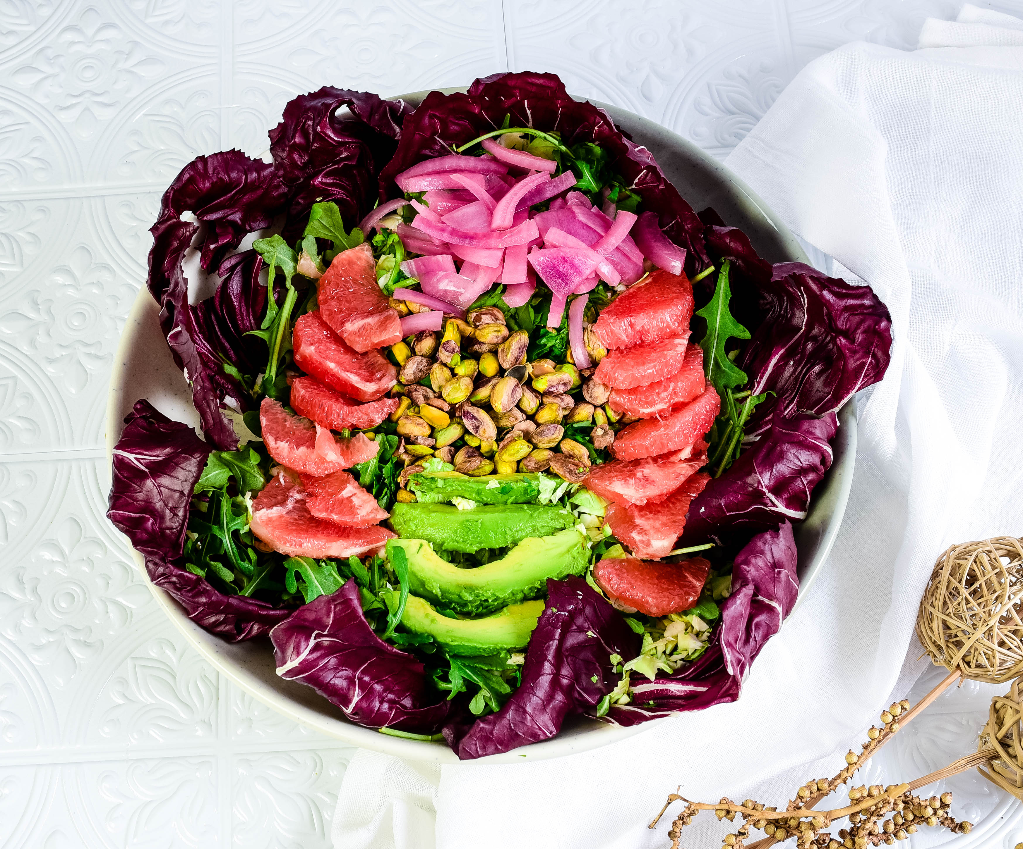 Healthy radicchio citrus salad