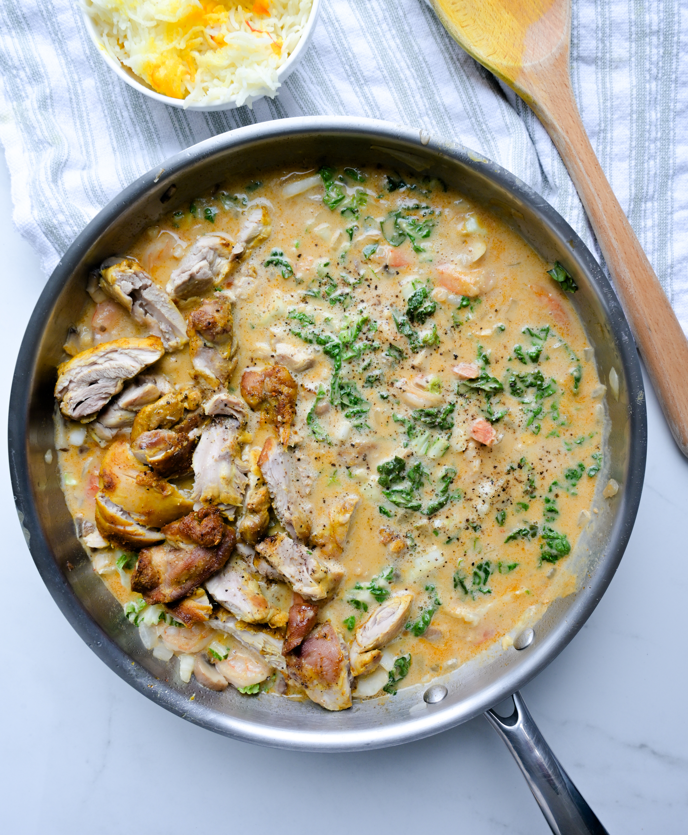 Golden Coconut Chicken & Shrimp Curry Bowl